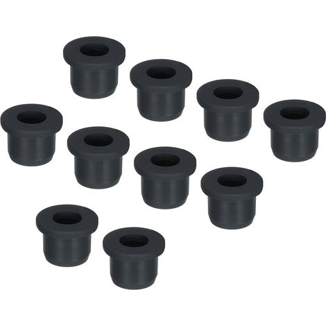 10Pcs Passe Fil Caoutchouc Œillet de Type T Diamètre d'Installation 13mm (16x8x11mm) Passe-Câble Bouchons d'Étanchéité Flexibles pour Trou de Câbles, Noir (1/5)