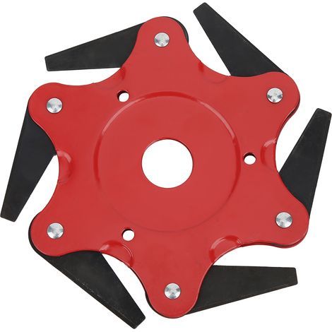 Brushcutter cutting head with 6 hardened steel blades – Red (1/3)