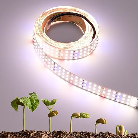 2M LED Grow Light, 840 LED Full Spectrum with High PPFD, 24V 50W Flexible Separable Self Adhesive Light Strips for Seeding/Vegetation/Flowering (1/5)