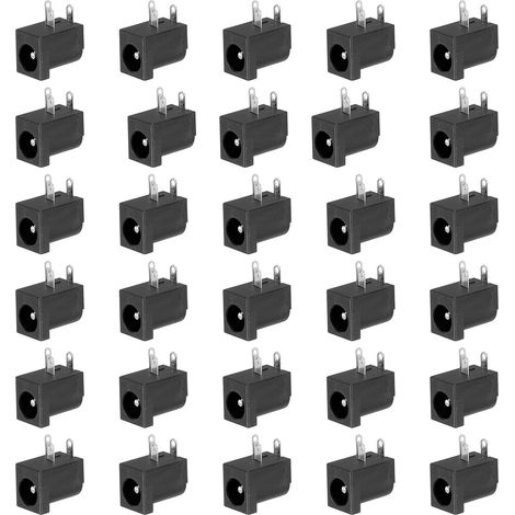 5,5x2,1 mm DC Alimentation Connecteur, 5 Paquet 3 Broche PCB Montage Femelle Prise Jack (1/4)