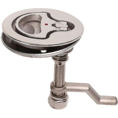 Loquet de trappe réglable en acier inoxydable 316 poli avec plaque arrière pour bateau - Bon état (1/5)
