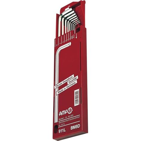 AMF Tournevis d'angle 911L-BM8D jeu de 8 pièces dans cassette coulissante - 46003 (1/3)