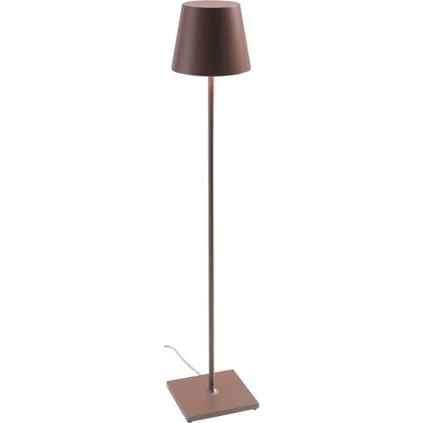 Lampada da Terra Poldina Corten 230V Piantana con spina 28x150cm - Design Moderno in Alluminio (1/2)