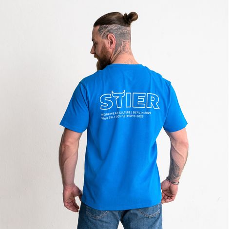 STIER Heavy Tee Logo Capsule organic cotton XL Indigo Blue