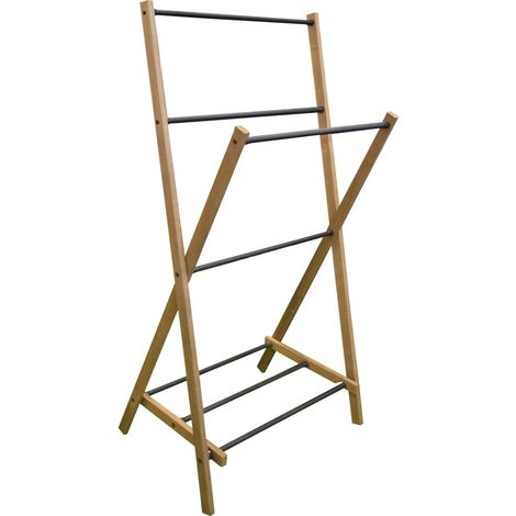 Porte-serviettes pliant WING 58x103x35cm, bois de frêne (1/5)