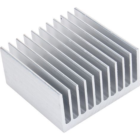 Dissipateur de Chaleur en Aluminium Radiateur Bonne Conductivité Thermique Dissipateur de Chaleur 11 Ailettes 40mm 40mm 20mm Blancs. (1/4)