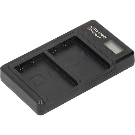 Chargeur de batterie portable pour appareil photo BLS5 USB, double chargeur avec écran LCD (1/5)