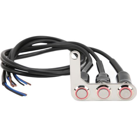 Wasserdichter LED-Motorradlenkerschalter aus Edelstahl für Hupe, Scheinwerfer, Zusatzscheinwerfer, Lampe (rechts) (1/5)