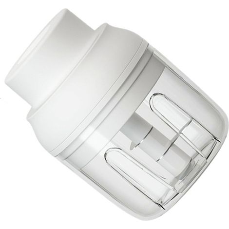Hachoir à ail électrique sans fil rechargeable par USB, 3 lames, presse-ail pour assaisonnements, viande et compléments alimentaires, blanc (1/5)