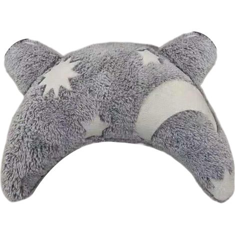 1 - Coussin Repose-tête - Appui-tête Orthopédique - Forme U Apaisante pour Sommeil Profond - Housse Lavable pour Chien et Chiot - Gris - 40x30cm (1/5)