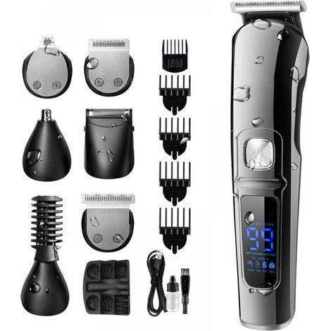 Tondeuse Cheveux Professionnelle Tondeuse Barbe Pour Hommes Tondeuse de Précision Imperméable Multifonctionnele 6 en 1 (1/5)