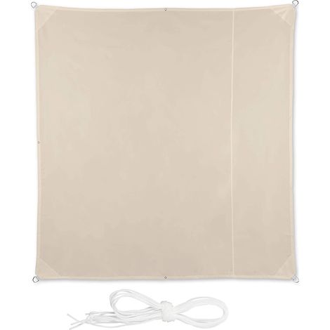 Vela ombreggiante quadrata 2 x 2 m beige 130002942