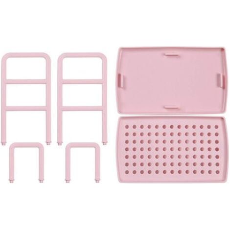 Lot de 2 porte-éponges en plastique pour évier de cuisine, porte-savon multifonctionnel, égouttoir à éponges pour la mai (1/3)