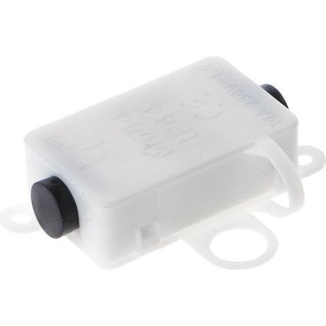 10A 250V CA 3 Broches Boîtier de jonction de connecteur de câble électrique étanche IP44 Blanc Métal 1 pièce x boîte de jonction (1/5)