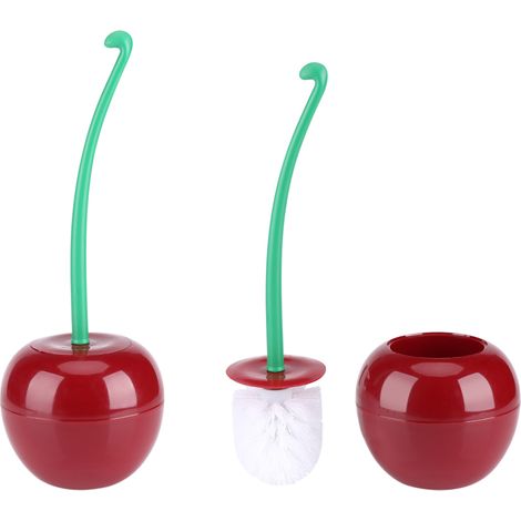 Porte-brosse WC Cherry en forme de cerise, ensemble sur pied, outil de salle de bain (1/5)