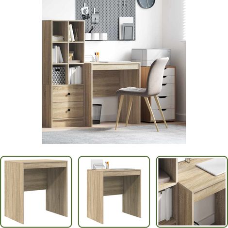 vidaXL Bureau moderne - Bureau Chêne Sonoma 70 x 50 x 76 cm (1/5)