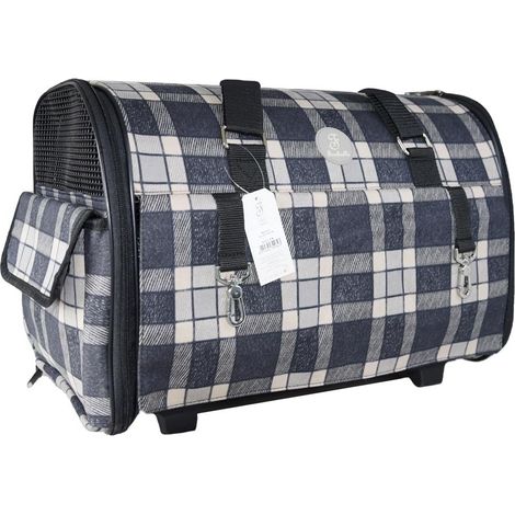 Blu - Trolley con apertura laterale e inserti per cani e gatti (1/3)