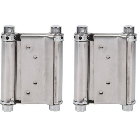 2Pcs Charnières À Ressort Double Action en Acier Inox Charnières de Porte de Saloon Gond Porte Battante, Capacité de Charge Jusqu'à 15 Kg (1/4)