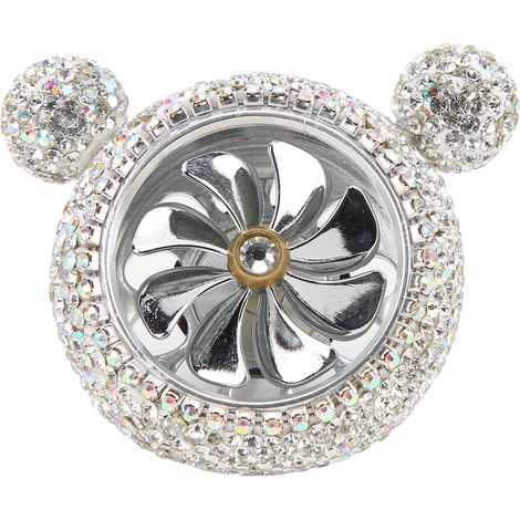Décoration parfumée pour grille d'aération de voiture, pierres scintillantes, forme mignonne, décoration intérieure de voiture, blanc (1/5)