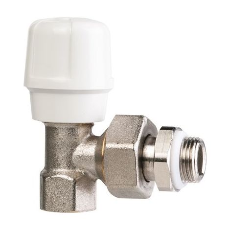 Robinet manuel pour radiateur eau chaude, équerre 1/2'' (15/21)