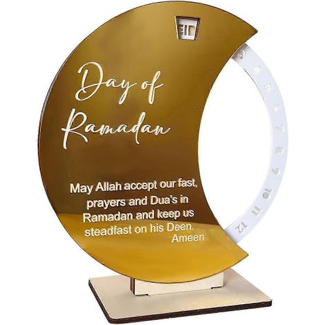 Calendrier de l'Avent musulman pour le Ramadan, centre de table décoratif, diamètre 19,8 cm (7,8 pouces), idéal pour les réunions de famille. Durable.-Style D (1/5)
