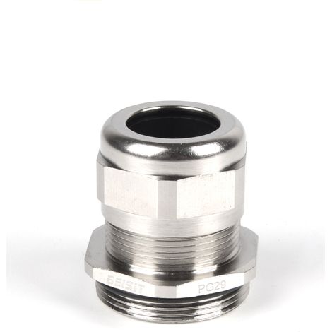 Presse-étoupe M16 x 1.5 en Laiton nickelé pour câble de 5mm à 10mm, avec contre-écrous, IP68 ( Prix pour Sachet de 5 )