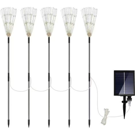 Solarlampe für den Außenbereich, Garten, LED-Solar-Feuerwerk, Solar-Außenbeleuchtung, wasserdichte Solar-Löwenzahnlampe für Garten, Rasen