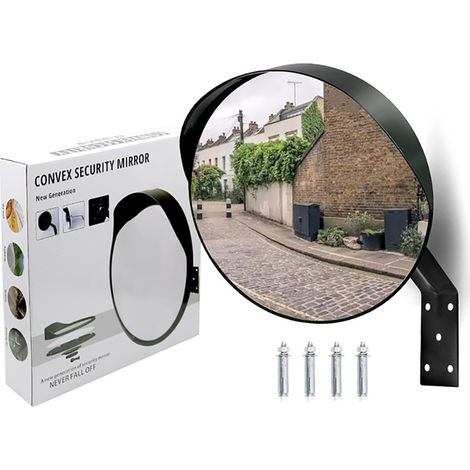 Miroir Convexe - 30 Cm - Angle Large 130° - Pour Allée Garage Entrepôt Intérieur Extérieur - 1 Pièce (1/5)