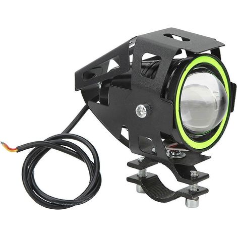 30-W-LED-Motorradscheinwerfer mit Angel Eyes, Fern- und Abblendlicht, IP68 wasserdicht, 12–60 V, universell einsetzbar