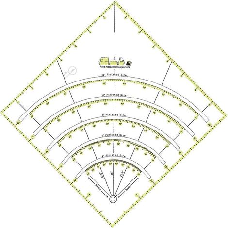 Règle Carrée,Règle de patchwork règle de Couture Patch Règle de Patchwork à la Main Bricolage avec Quadrillage Double Couleur Regle pour Patchwork, Regle Transparente Universelle, Quilting Accesoire-F (1/2)