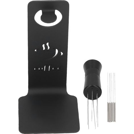Outil de Distribution de café avec support, aiguilles en acier inoxydable de 0.35mm, agitateur magnétique réglable, poignée en alliage d'aluminium. (1/5)