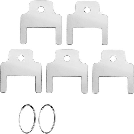 Lot de 5 clés de distributeur de papier essuie-mains avec anneaux porte-clés pour bureau, école, hôtel, restaurant, clés de rechange de 25 mm (1/4)