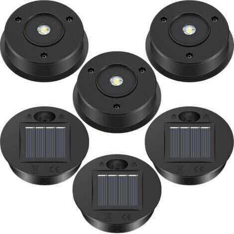 Paquet de 6 pièces de remplacement de lumière solaire, pièces de lanterne solaire, panneau solaire LED, lumière d'ombre pour suspension extérieure (1/5)
