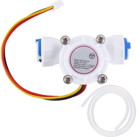 Capteur de débit d'eau YF-S301 G3/8" à effet Hall, connexion rapide 6,4mm, plage 0,3-10 L/min pour tuyau (1/5)