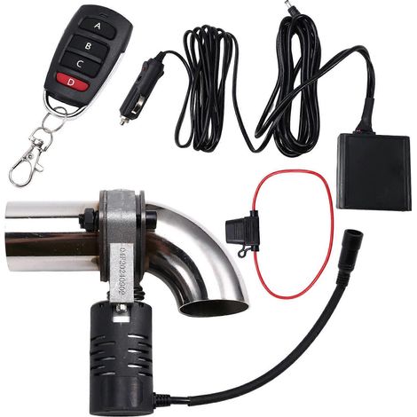 Auspuffklappen-Schalldämpfer-Set, elektrisches Auspuffklappen-Rohrventil-Set, drahtloses Fernbedienungsventilsystem, 51 mm (1/5)