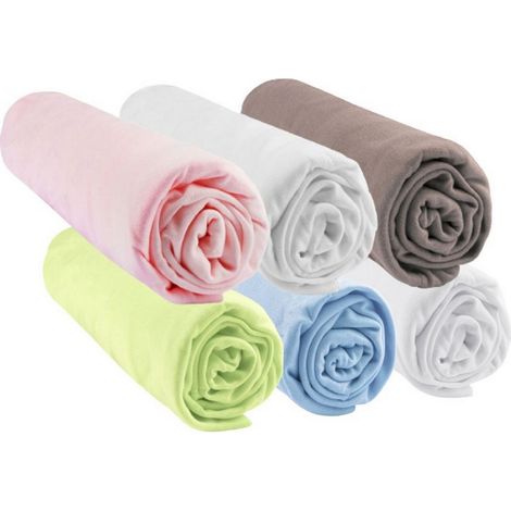 Drap housse Couffin 32x72 Multicouleur (Lot de 6) (1/4)