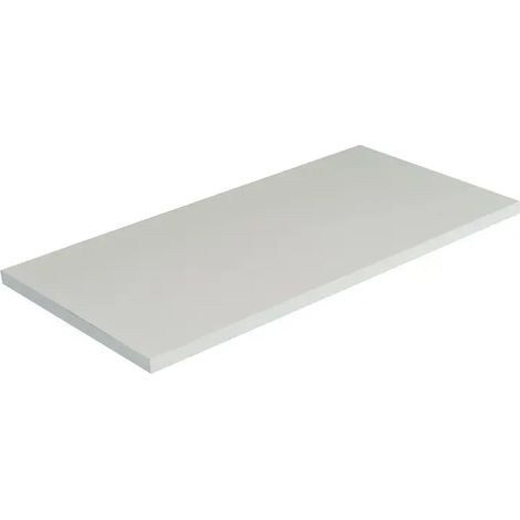 Ripiano melaminico blanco 18x500x1000 con bordes acabados