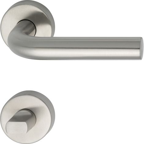 MARCHESI Drückergarnitur HORIZONT - auf Rosette WC, 38 - 45, Edelstahl matt (1/4)