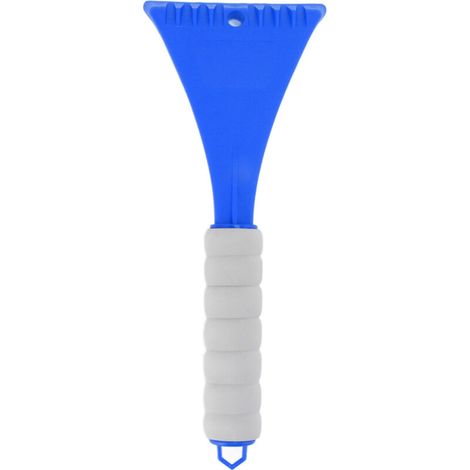 Grattoir Déneigeur pour Pare-Brise de Voiture, Manche Ergonomique en EVA, Bords Arrondis Sécurisés, Portable, Pelle à Neige pour Véhicule (27 cm, Bleu, 1 Pièce)