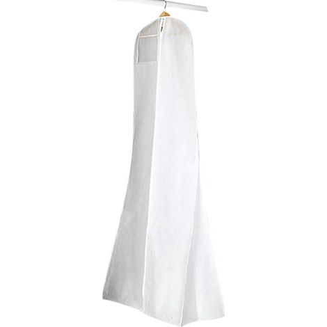 Sac De Rangement Pour Robe De Mariée - Non Tissé Respirant Anti-Poussière - 183 X 79 Cm - Avec Poche Transparente Et Boucle Renforcée - 1 Pièce (1/5)