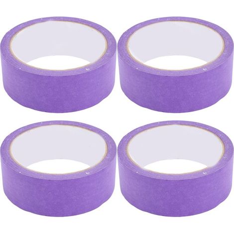 Painter's masking tape, 4 pieces, crepe paper masking tape for automotive painting and finishing, residue-free, 35mm, 20M, purple (1/5)