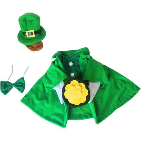Ensemble de tenues d'oies en tissu sur le thème irlandais, décorations vertes pour la Saint-Patrick pour jardin heureux, pelouses et activités de vacances (1/5)