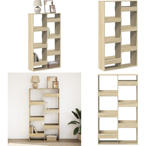 vidaXL Bücherregal Sonoma-Eiche 100x33x175 cm Holzwerkstoff (1/5)
