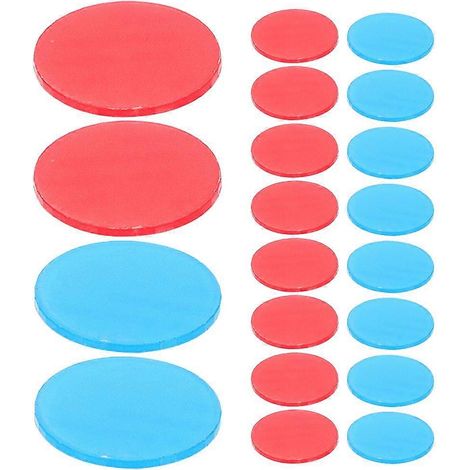 Lot de 20 autocollants ronds en acrylique pour robinets et lavabos, indiquant l'eau chaude et froide. Panneaux autocollants pour salle de bain, douche et baignoire. (1/5)