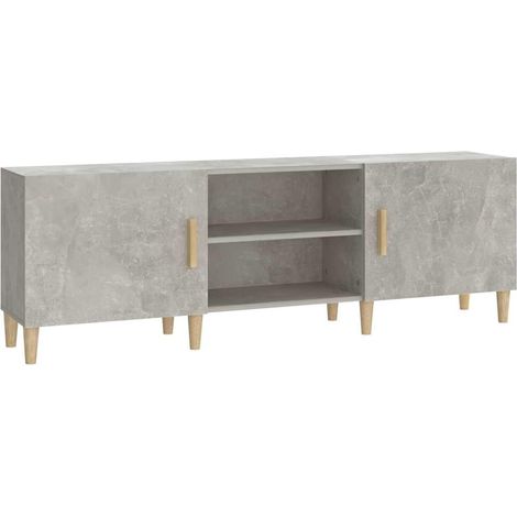 Meuble TV, Étagère TV, Meuble de Salon, Gris béton 150x30x50 cm Bois d'ingénierie OIB8606E (1/5)
