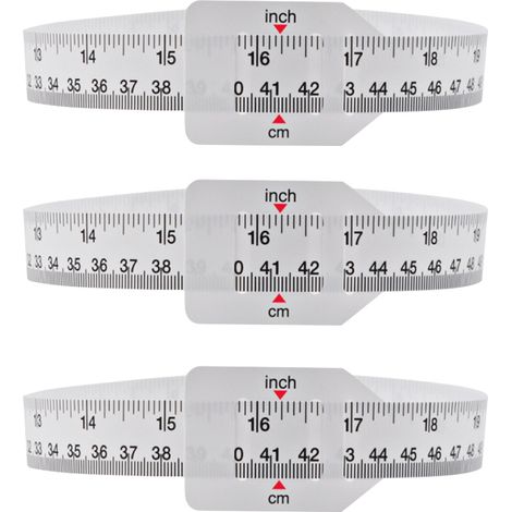 Lot de 3 rubans de mesure du tour de tête de bébé en plastique PP, 60 cm (24 pouces) de long. (1/5)
