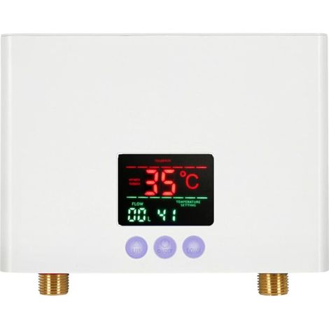 Mini-Elektro-Durchlauferhitzer, Durchlauferhitzer, kleiner Durchlauferhitzer mit LED-Temperaturanzeige, 220-V-Küchen-Durchlauferhitzer, 3-kW-Elektro-Dusch-Durchlauferhitzer