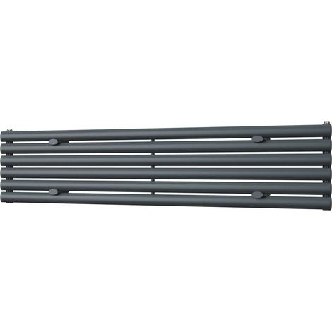 Omeara Axis - Anthracite Horizontal Radiator H348mm x W1600mm Single Panel (1/3)