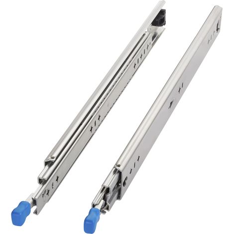 1 Paar SOTECH Schwerlastauszüge mit Lock-in/out Einrastfunktion mit blauem Hebel, belastbar bis 100 Kg, Modell KV2-100-H53-L700-LC 700 mm (1/5)