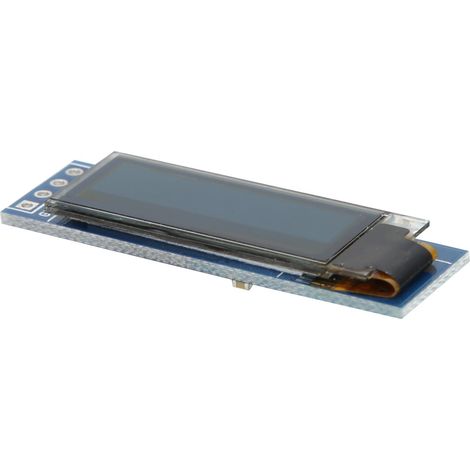 Module d'affichage OLED 0,91 pouce, interface I2C, résolution 128 x 32, blanc/bleu, alimentation 3,3 à 5 V (bleu) (1/5)